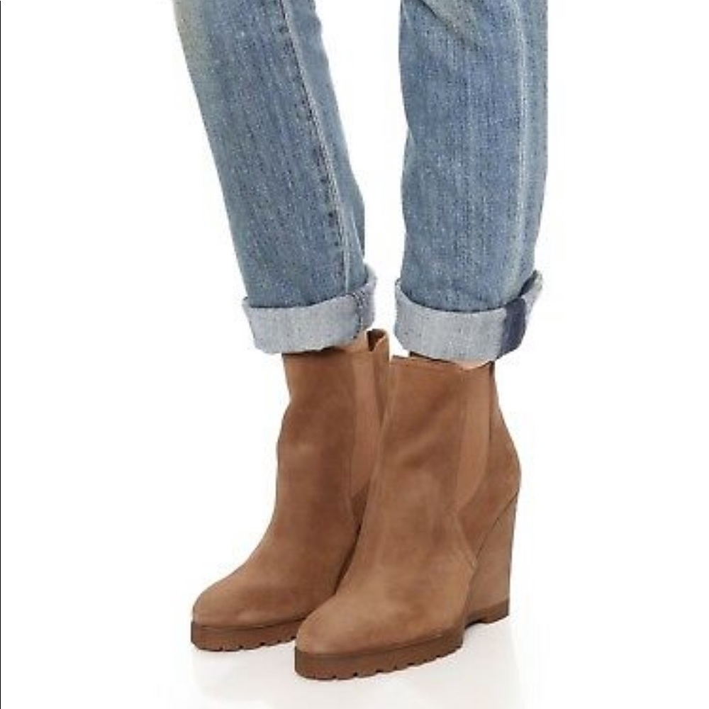 Michael Kors Brown Suede Thea Wedge Bootie